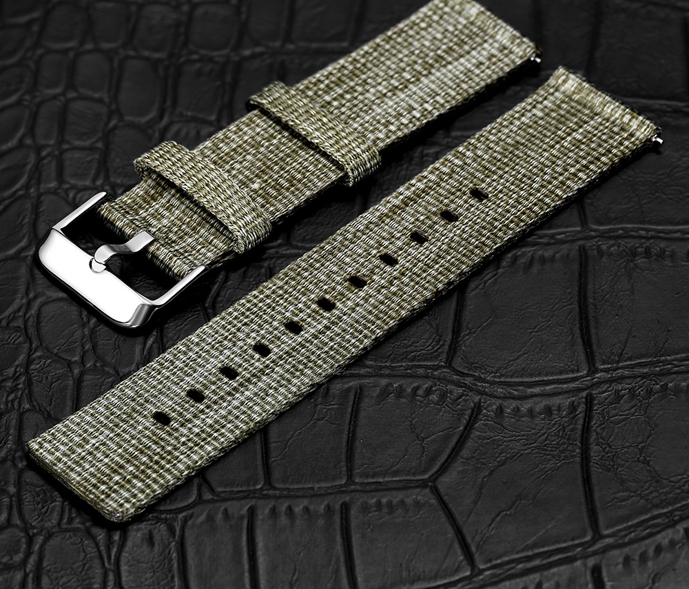 Quick release raw ear fitting Gear S3 S2 thick nylon canvas watch strap 18mm20 22mm 24mm 8 colors