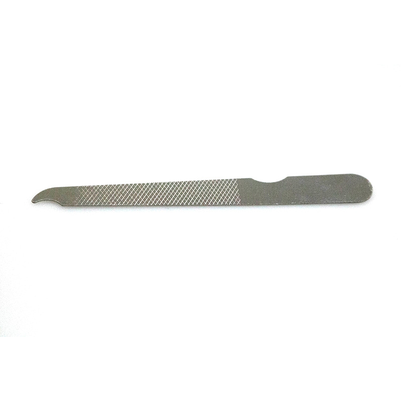 Stainless steel nail file beauty nail polishing nail polishing double-sided file mesh file with finger seam knife