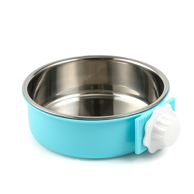 Pet Bowl Dog Bowl Hanging Cat and Dog Drinking Basin Cat Bowl Stainless Steel Bowl Fixed Cat and Dog Basin Rabbit Food Basin Large Size