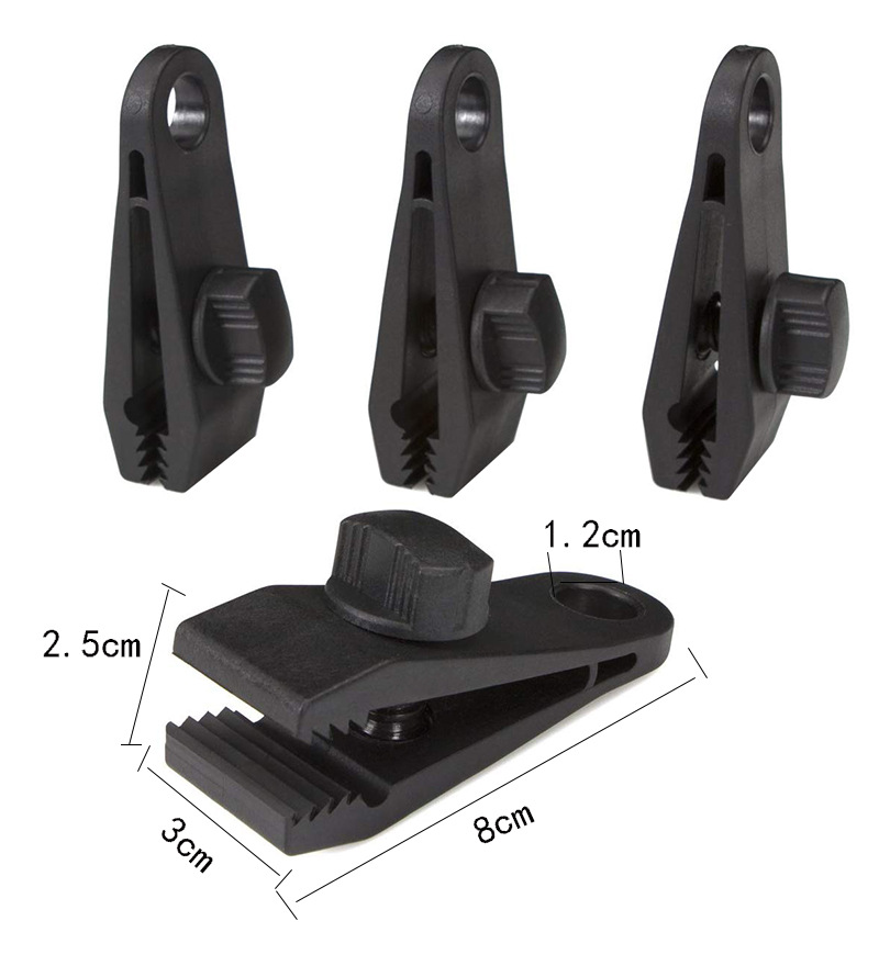 Outdoor Tent Clip Canopy Clip Reinforcing Windproof Clip Tent Clip Clip Tent Fixed Clip Stomach Rope with Mountaineering Buckle