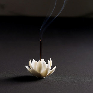 Creative Ceramic Handmade Lotus Small Water Lily Line Incense Burners Household Sandalwood Incense Burners Incense Ornaments