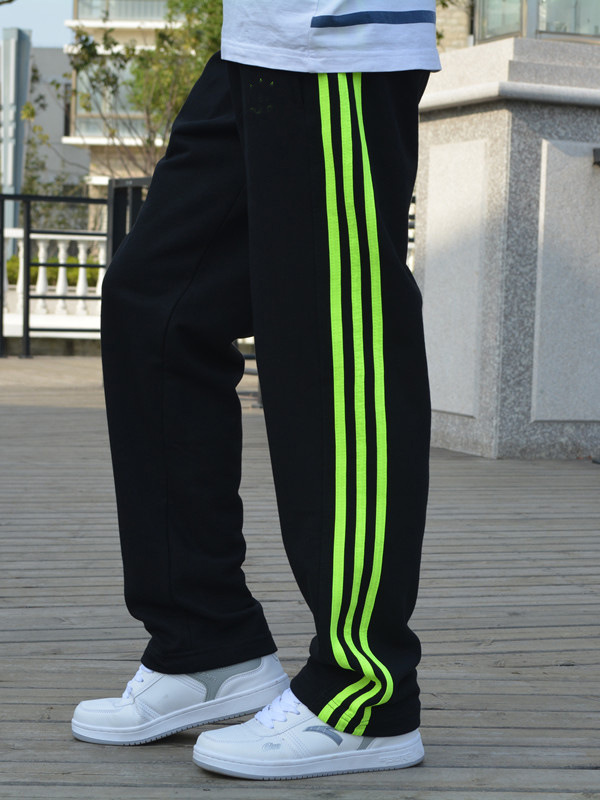 Spring and Autumn Casual Sports Pants Men's Loose Straight Pants Middle-aged Sweatpants Large Size Pants Spring Knitted Pants Men's Pants