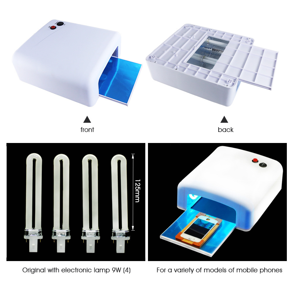 Best 36W four lamp tube shadowless Adhesive curing lamp line curing lamp UV sterilization therapy lamp 818 nail art