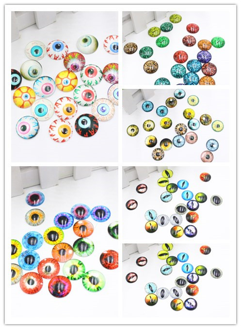 8/12/18mm Vintage Glass Doll diy Dinosaur Toy Animal Eye Accessories Accessories