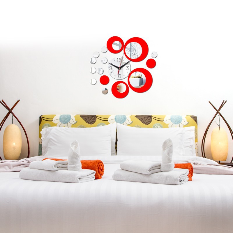 Factory wholesale cross-border crystal three-dimensional acrylic wall clock wall stickers clock home background wall living room decorative clock