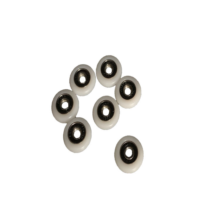 Factory wholesale POM glass door shower room pulley arc 696 injection molding wheel glass sliding door POM wheel