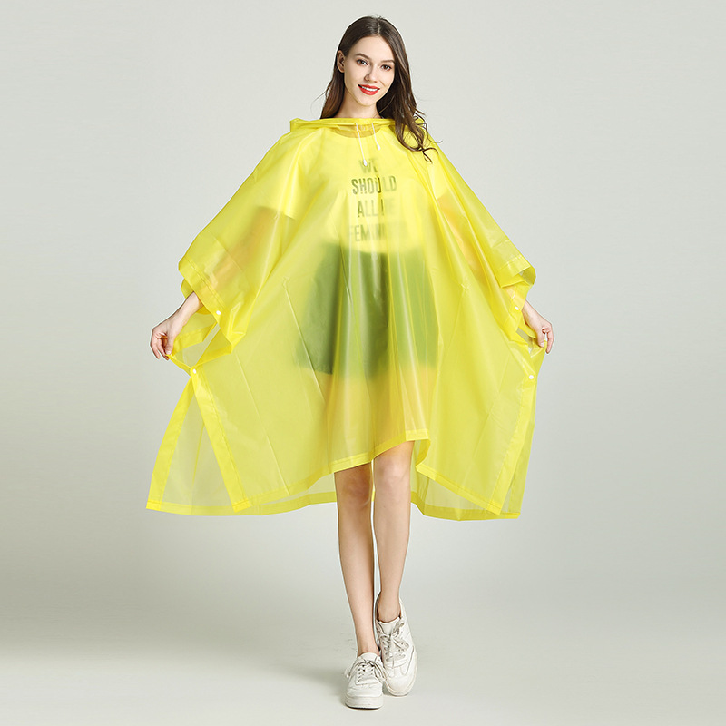 Adult Cape raincoat EVA environmental protection raincoat outdoor mountaineering travel raincoat non-disposable raincoat factory direct sale
