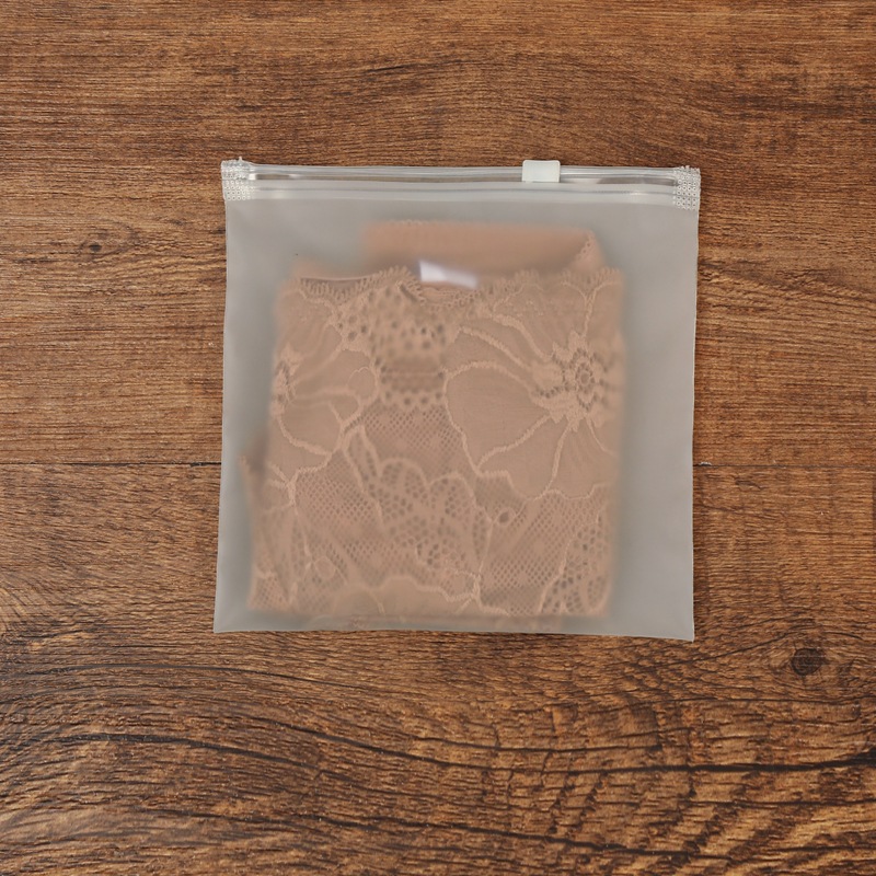 15X15 blank frosted zipper bag 16 silk thick; PE frosted zipper bag