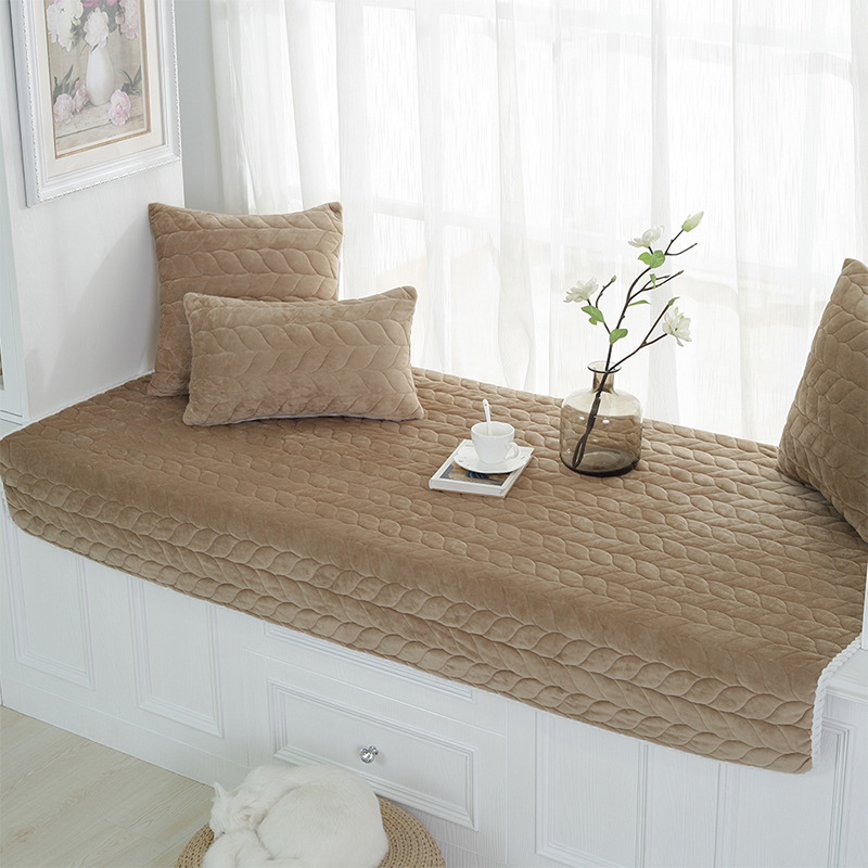 Solid Color European Style Bay Window Mat Window Mat Machine Washable Simple Modern Bedroom Balcony Mat Tatami Cushion Wholesale