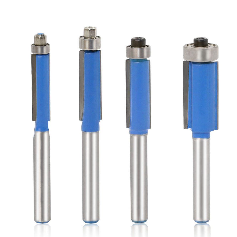 Blue 4-piece edge trimmer special knife TCT double blade straight knife edge trimmer woodworking milling acrylic