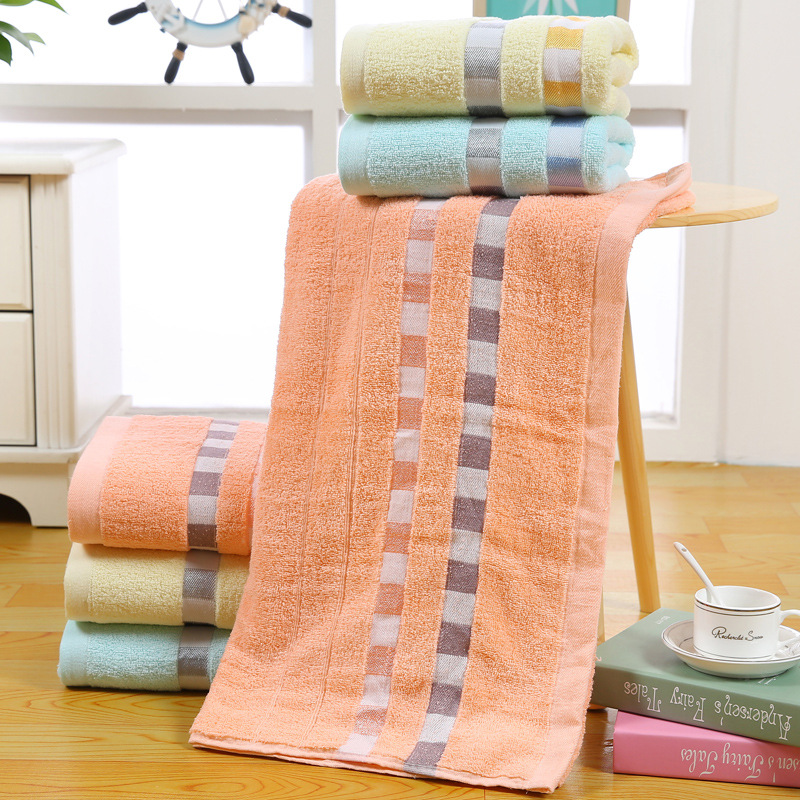 Class A large bath towel 70*140 cotton bath towel wholesale thickened gift labor protection polyester cotton LOGO beach towel supermarket class B