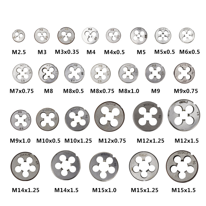 Right-handed die M2-M52 Metric round die High-speed steel die