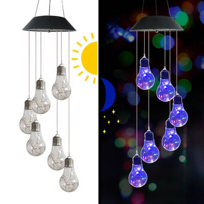 New outdoor solar bulb bulb bulb 48LED copper wire wind chime garden lamp Christmas garden decorative landscape lamp