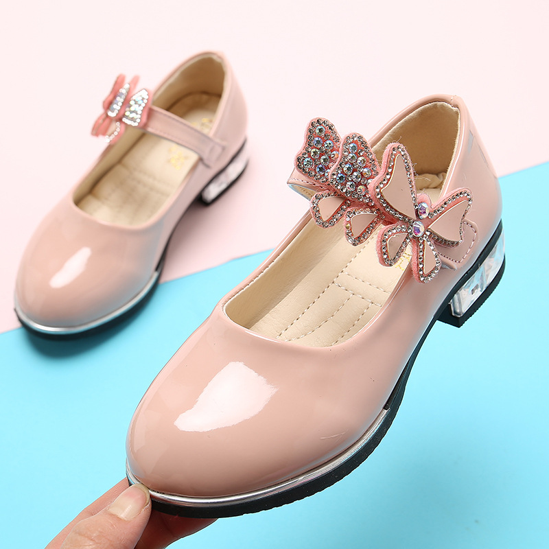 Girls' children's shoes wholesale 2023 Spring and Autumn New CUHK children's shoes leather shoes Children's Princess students performance shoes