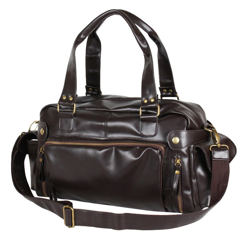 Factory Direct supply shoulder bag PU leather men's bag shoulder messenger bag men's handbag trendy large capacity Travel Bag