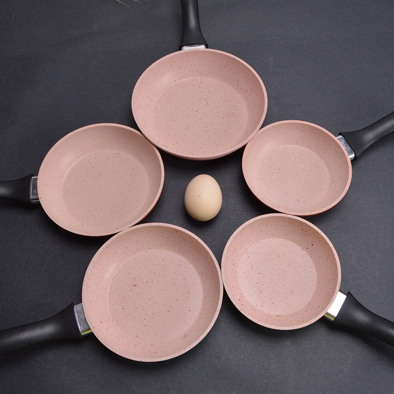 Children's real cooking kitchenware export macaron color mini frying pan gift pot aluminum composite bottom non-stick pan egg pan