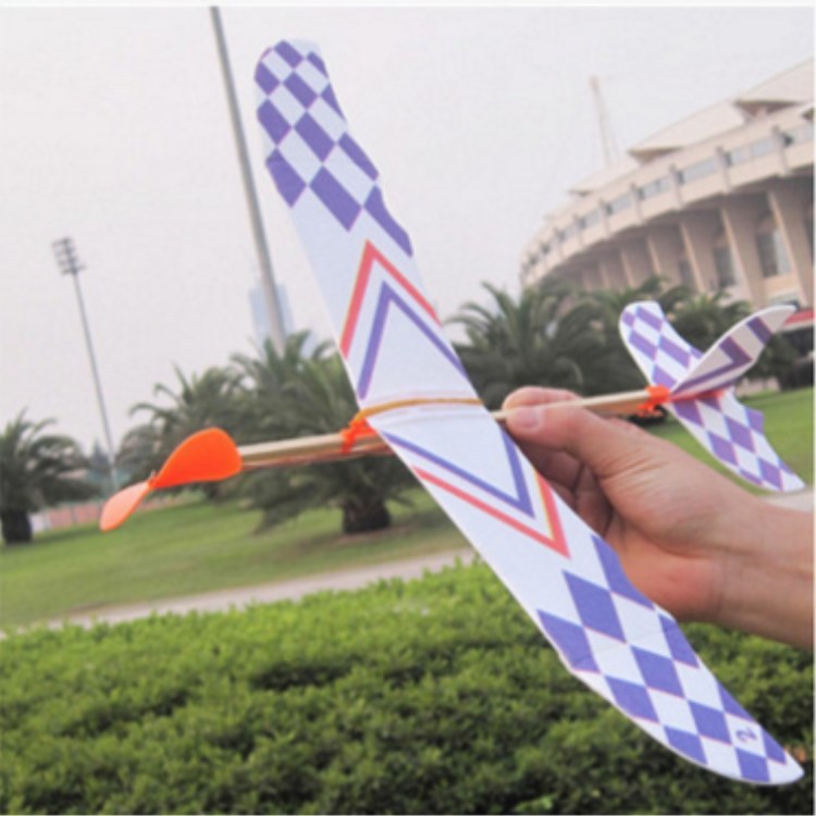 Small Lei niao rubber band power aircraft model aircraft model two-wing aircraft rubber band power aircraft factory wholesale