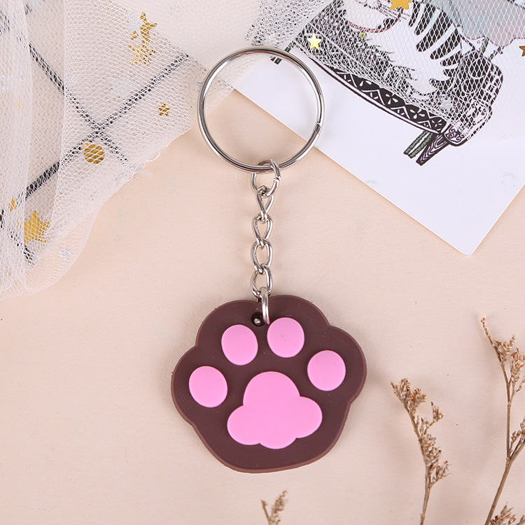 New cute cartoon keychain Korean cartoon donut key ring bag pendant simple keychain wholesale