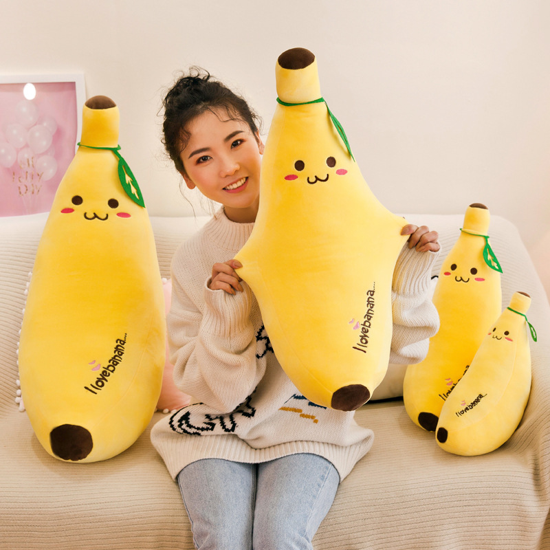 Wholesale soft banana plush toy pillow down cotton doll simulation fruit pillow cushion wholesale