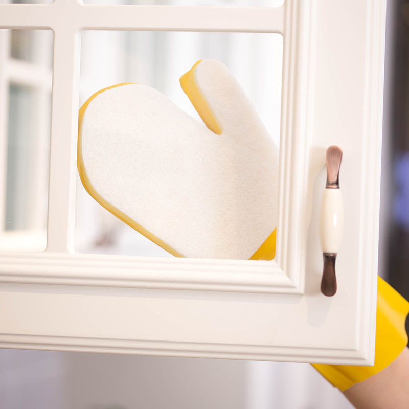 Sponge White scouring pad cleaning latex gloves factory wholesale household rubber gloves multifunctional cleaning