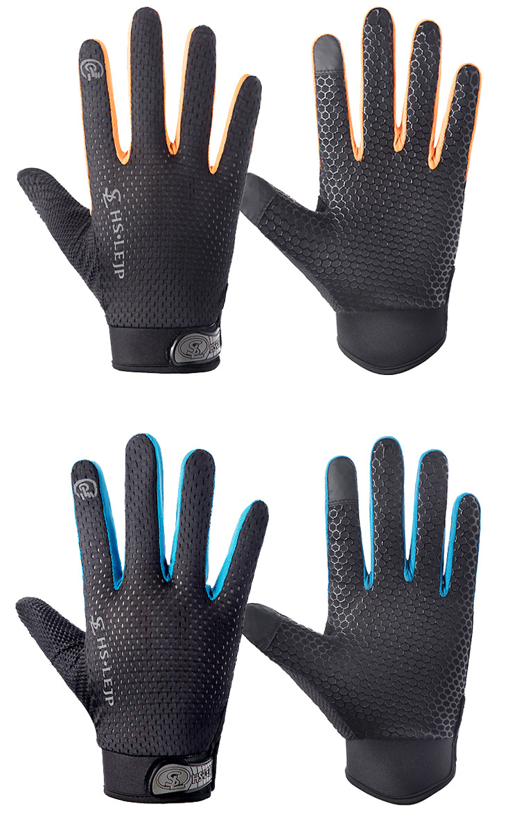 Outdoor gloves men's and women's sports breathable touch screen non-slip Fitness Cycling cycling mountaineering sports full finger gloves_voghion.com