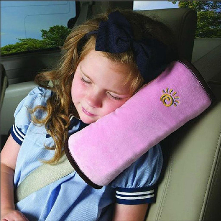 汽车护肩安全带套儿童老人保护甲车用加长毛绒麂皮绒睡觉护枕