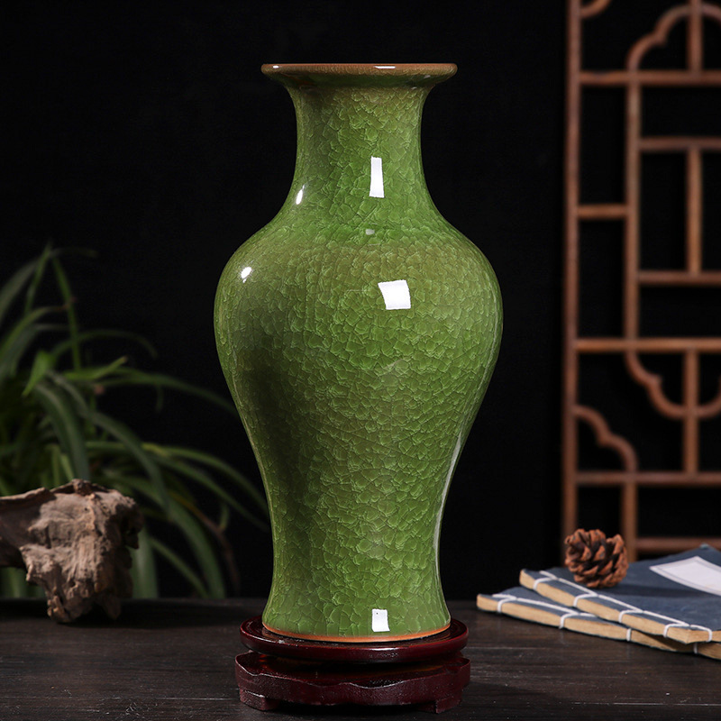 Jingdezhen Ceramic Vase Living Room Flower Arrange TV Cabinet Porcelain New Chinese Antique Home Decorations Craft Ornaments