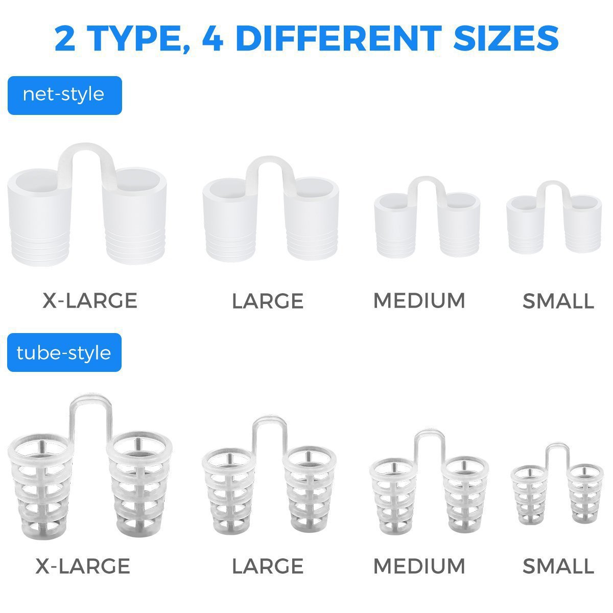 Factory direct silicone anti-snoring device mini anti-snoring nose clip 8 anti-snoring anti-snoring device nasal plug set