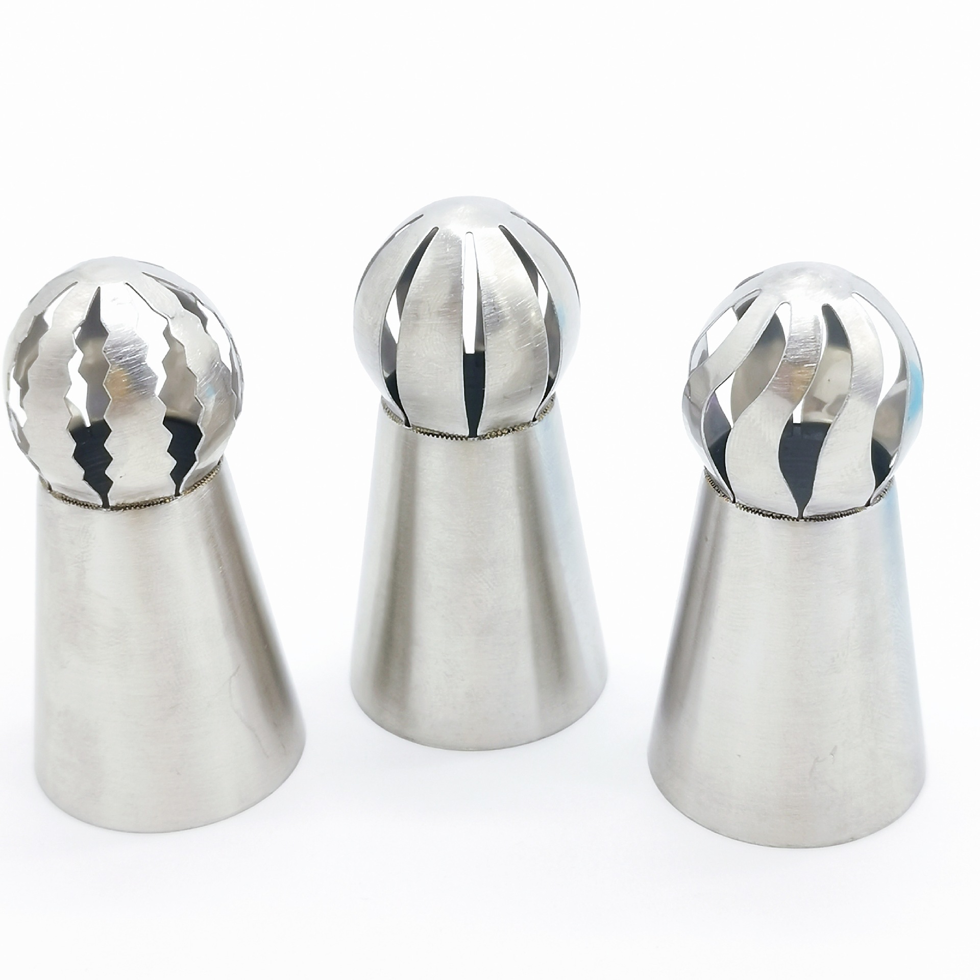 Manufacturer's 3-piece integrated torch pastry nozzle spherical pastry nozzle Russian pastry nozzle cross-border installation