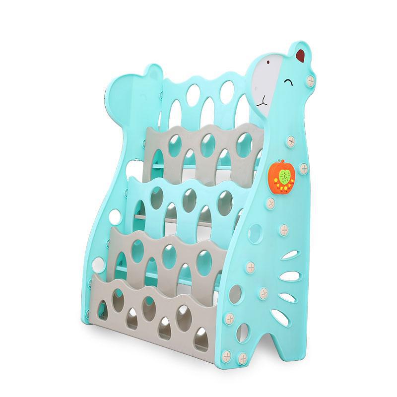 Children's Music Bookshelf Baby Cartoon Picture Book Rack Kindergarten Plastic Thickened Book Rack Children's Simple Bookcase