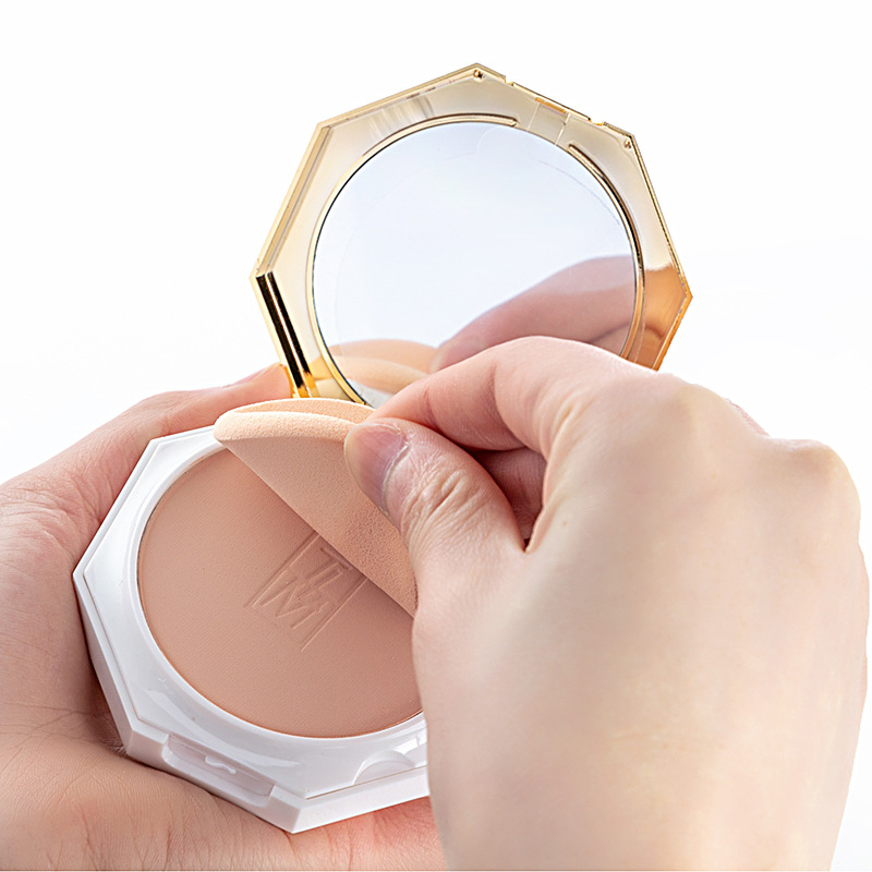 tlm tailemei marble turtle crack powder cake oil control sweat-proof long-lasting makeup concealer white non-makeup powder cake