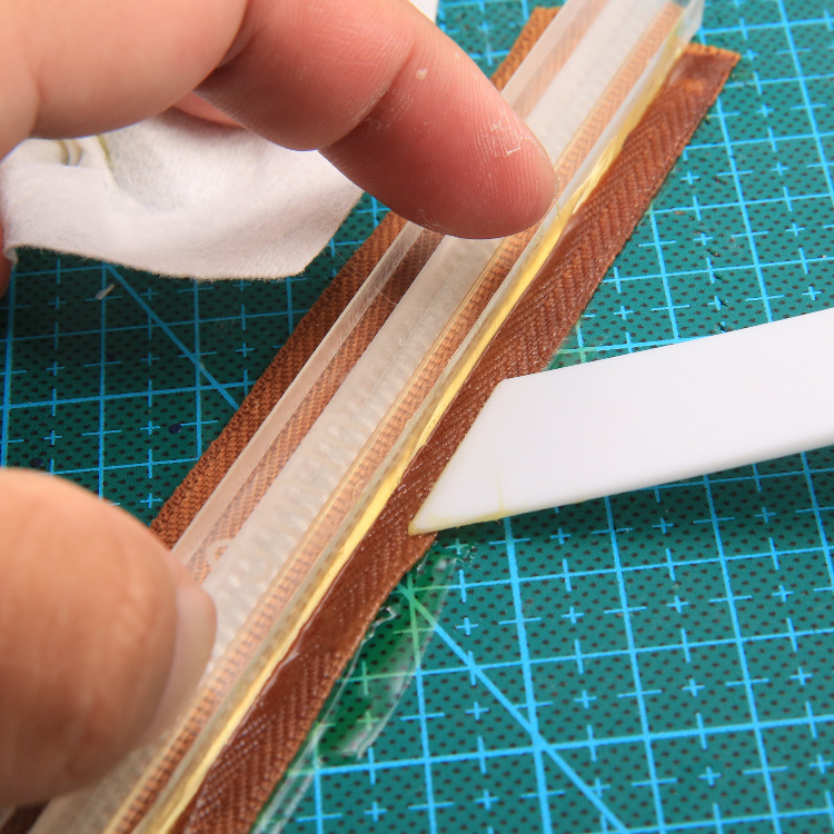 Handmade DIY Leather Zipper Glue Anti-overflow Ruler Handmade Acrylic Zipper Glue Tool Zipper Glue