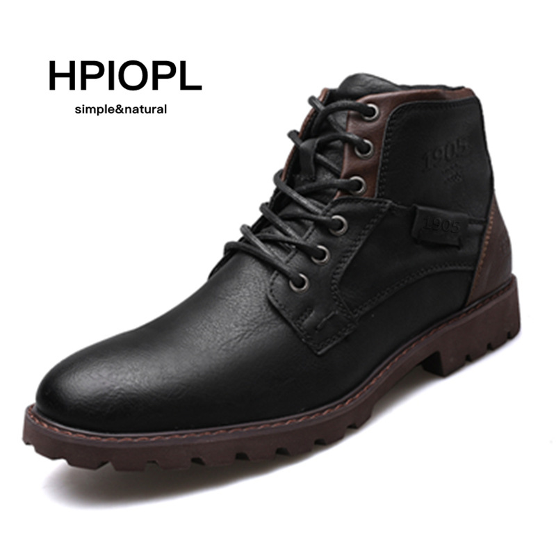 Men's Martin Boots Zipper Short Boots Shoes Autumn/winter High Top Shoes Desert Workwear