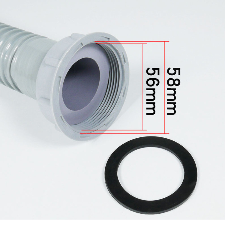 Factory direct large diameter kitchen sink drain pipe vegetable basin drain pipe single groove fittings threaded joint 56mm