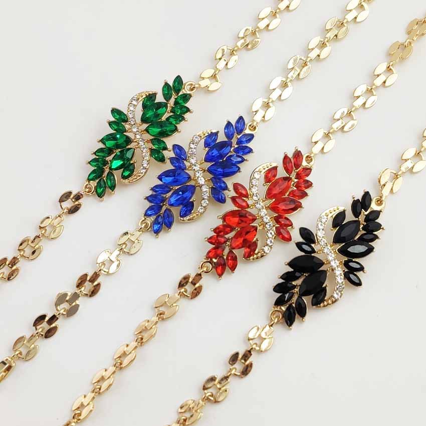 European and American fashion new factory direct supply wish Amazon eBay popular Diamond S-shaped resin flower bracelet women