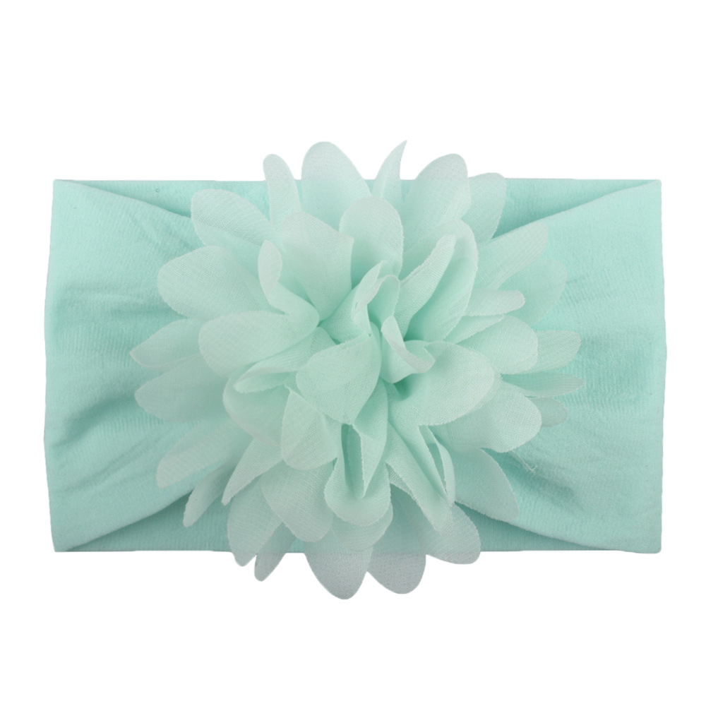 ins New European and American Spring Thin Baby Nylon Chiffon Flower Headscarf Children's Hair Band Hair Accessories Baby Hair Band