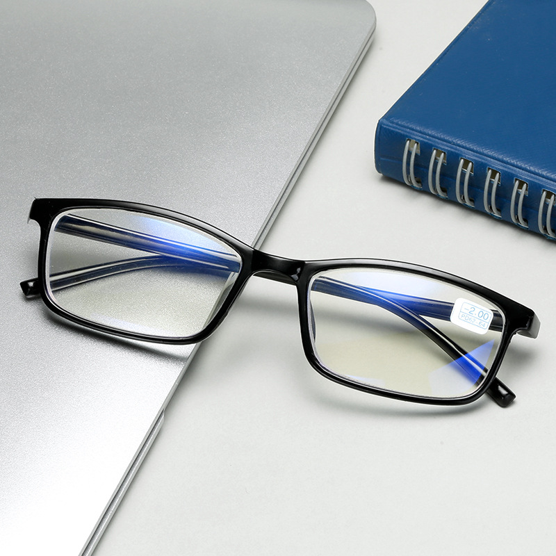 The new anti-blue light finished TR90 near-sight glass for men and women Korean tide small frame square frame 100-400 degree 2821