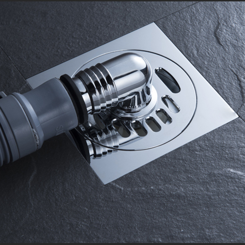 Floor drain cover + connector stainless steel dual-purpose floor drain washing machine special 90-degree electroplating thickened sewer pipe connector