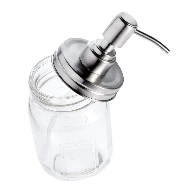 Spot 304 stainless steel pump head bottle cap Mason tank hand sanitizer Nozzle nozzle milk hydraulic pump bath bottle Press