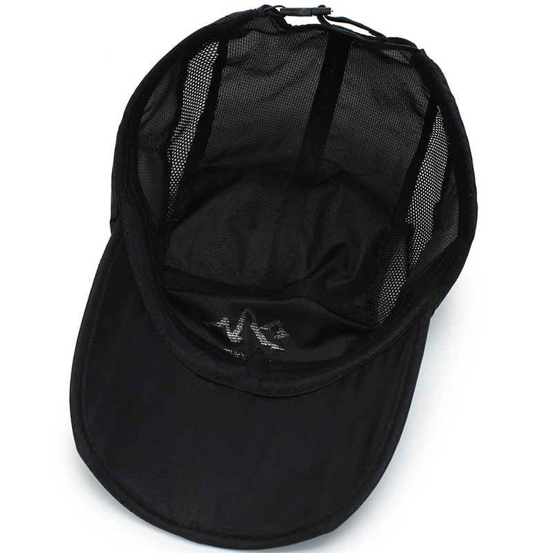 Outdoor men's mountaineering cap three-fold baseball cap foldable mesh cap Korean running Sports men's and women's quick-drying hat