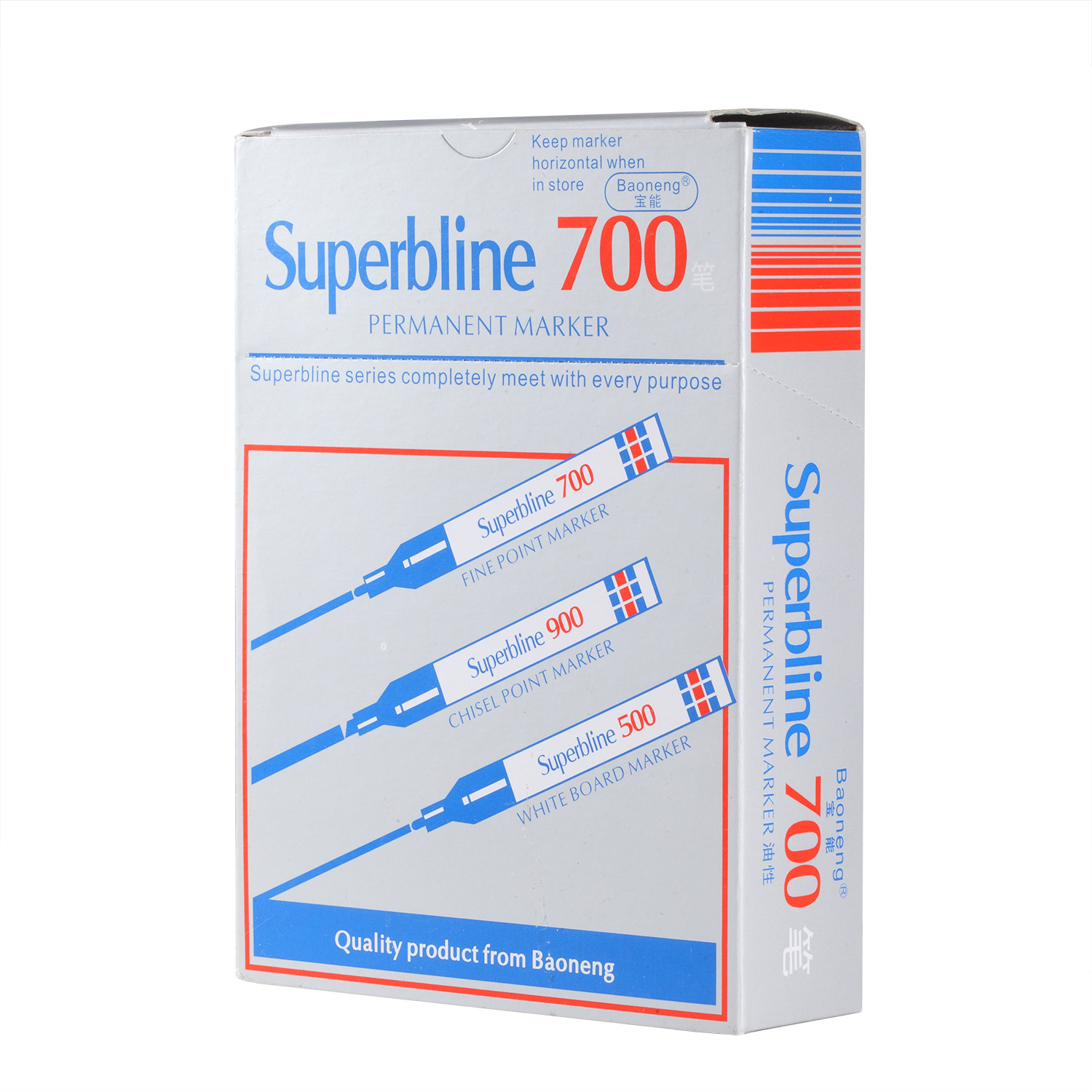 Baoneng 700 single marker economical oil pen box head pen big head pen Red Blue Black