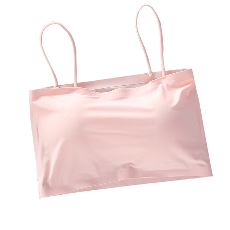 Seamless Ice Silk Chest Wrap-up Bra for Women_voghion.com