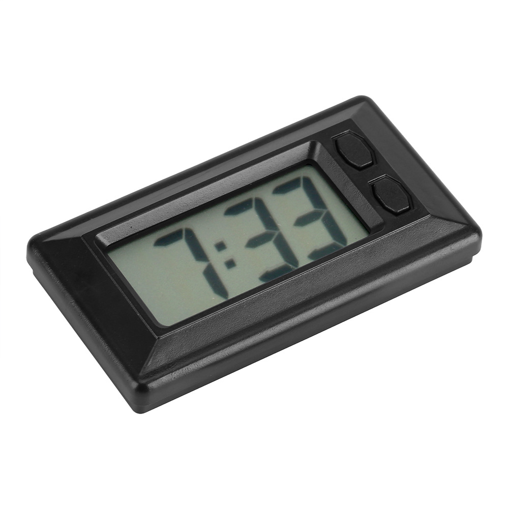 Mini car electronic clock LCD home simple clock with Velcro time date conversion in stock wholesale