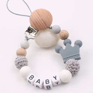 INS Explosions Maternal and Infant Products Pacifier Chain Beech Silicone Pacifier Chain Amazon Foreign Trade Anti-drop Chain