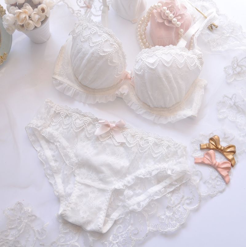 Set di biancheria intima sexy con reggiseno e reggiseno a coppa sottile ricamato solubile in acqua in stile giapponese a lungo termine, taglia grande_voghion.com