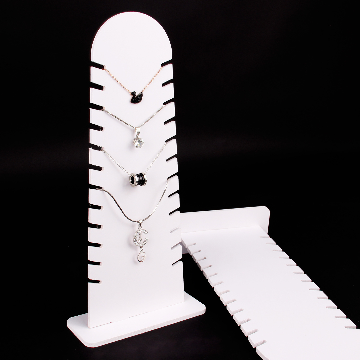 New Elegant White Necklace Shelf Display Stand Jewelry Jewelry Storage Stall Counter Props