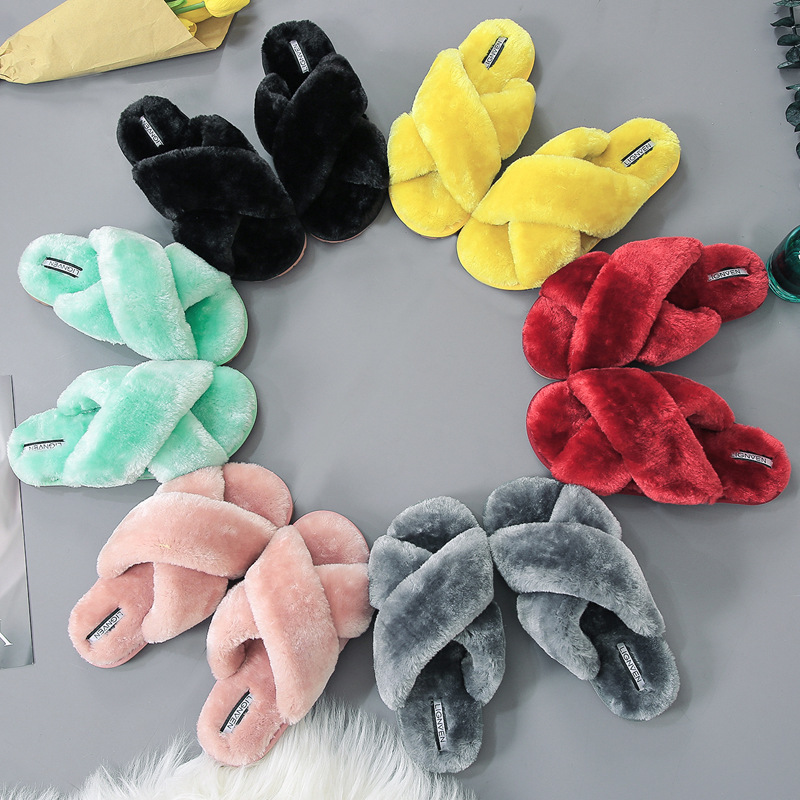 Cross-help children's Mao Mao slippers women's autumn cross-border Amazon large size Oxford bottom comfortable lamb wool warm cotton slippers