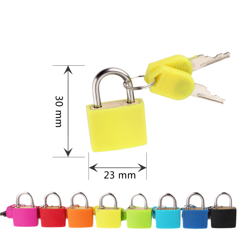 22mm small copper lock cute padlock metal mini lock luggage lock anti-theft travel cabinet lock