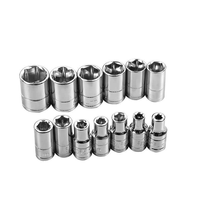 1/4 short sleeve head 4-14mm small fly outer hexagon sleeve 6.3mm sleeve head ratchet wrench head auto repair
