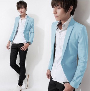 Amazon EBAY AliExpress Amazon foreign trade new men's slim casual solid color suit top fashion